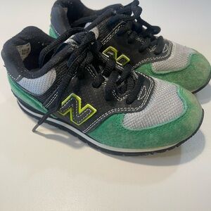 New Balance Kids' Sneakers in Green, Gray, and Black